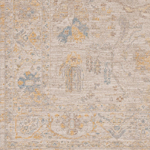 Livabliss Avant Garde Traditional Motif Polyester Area Rug with Fringe for Living Dining Rooms Medium Gray, Ta 6'7" x 6'7" AVT2350-67RD
