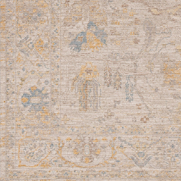 Livabliss Avant Garde Traditional Motif Polyester Area Rug with Fringe for Living Dining Rooms Medium Gray, Ta 6'7" x 6'7" AVT2350-67RD