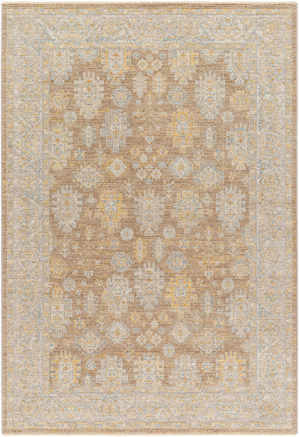 Avant Garde AVT-2351 9' x 12'2" Machine Woven Rug AVT2351-9122  Dark Brown, Medium Gray, Taupe, Charcoal, Tan Surya
