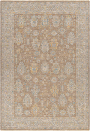 Avant Garde AVT-2351 6'7" x 9'6" Machine Woven Rug AVT2351-6796  Dark Brown, Medium Gray, Taupe, Charcoal, Tan Surya