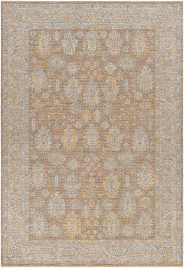 Avant Garde AVT-2351 6'7" x 9'6" Machine Woven Rug AVT2351-6796  Dark Brown, Medium Gray, Taupe, Charcoal, Tan Surya