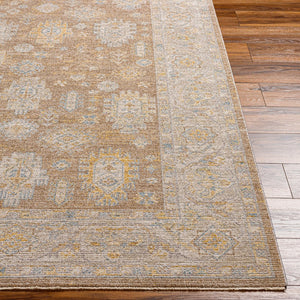 Livabliss Avant Garde Traditional Medallion Area Rug with Fringe Woven in Turkey for Large Rooms Dark Brown, Med 6'7" x 6'7" AVT2351-67RD