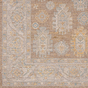 Livabliss Avant Garde Traditional Medallion Area Rug with Fringe Woven in Turkey for Large Rooms Dark Brown, Med 6'7" x 6'7" AVT2351-67RD