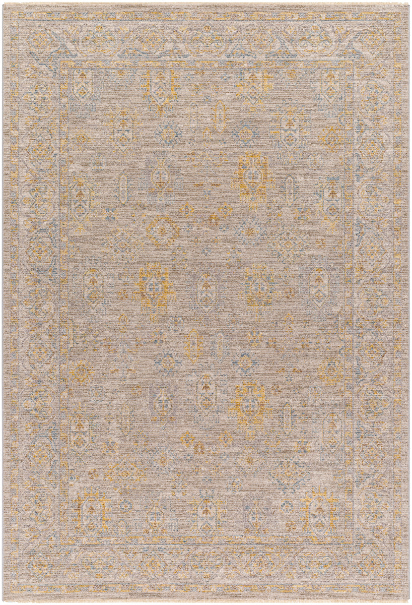 Avant Garde AVT-2352 9' x 12'2" Machine Woven Rug AVT2352-9122  Taupe, Medium Gray, Tan, Charcoal Surya