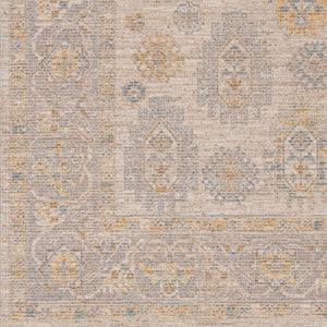 Avant Garde AVT-2353 9' x 12'2" Machine Woven Rug AVT2353-9122  Medium Gray, Taupe, Mustard, Charcoal Surya