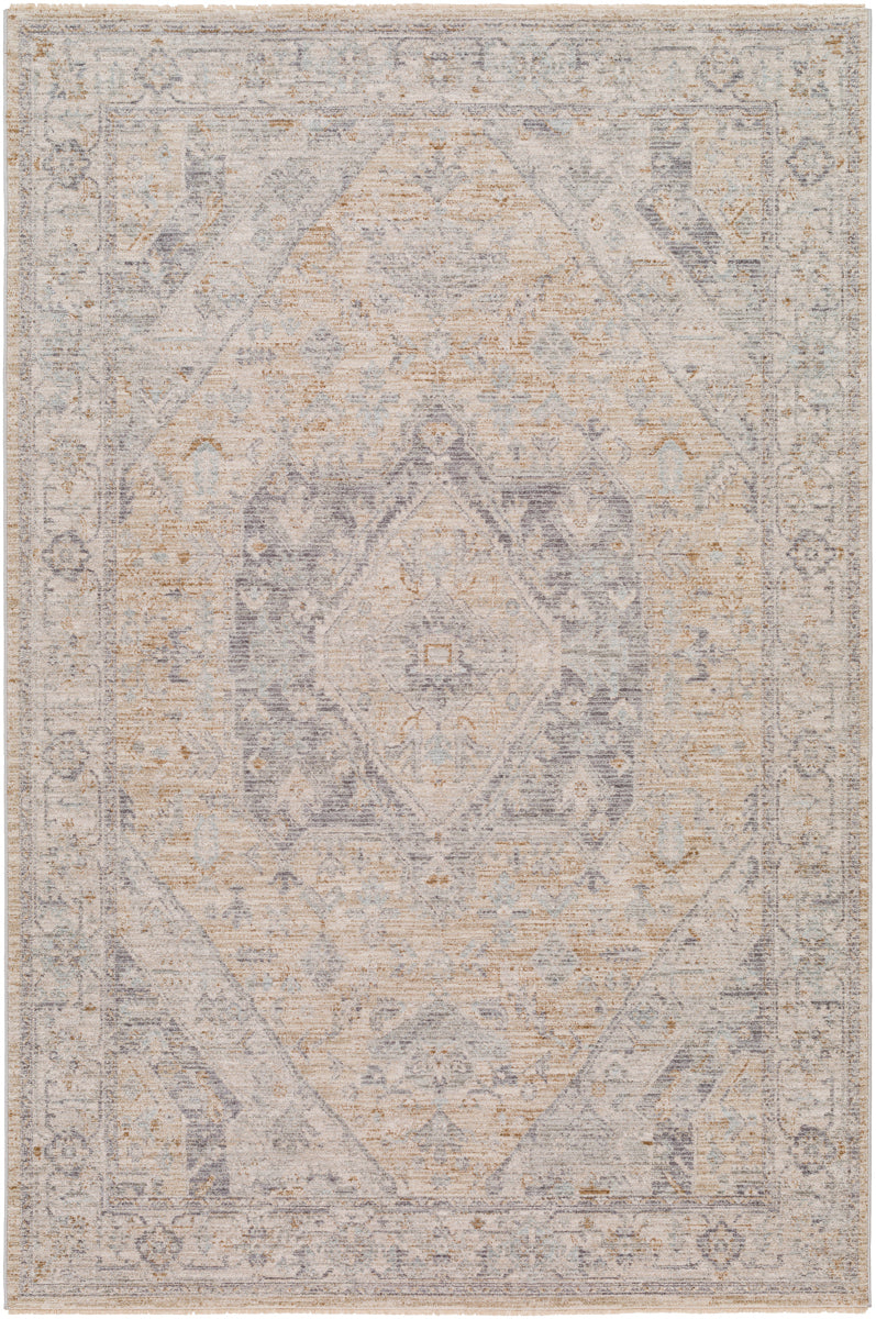 Avant Garde AVT-2357 9' x 12'2" Machine Woven Rug AVT2357-9122  Dusty Sage, Medium Gray, Charcoal, Deep Teal Surya