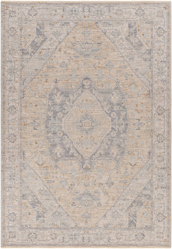 Avant Garde AVT-2357 6'7" x 9'6" Machine Woven Rug AVT2357-6796  Dusty Sage, Medium Gray, Charcoal, Deep Teal Surya