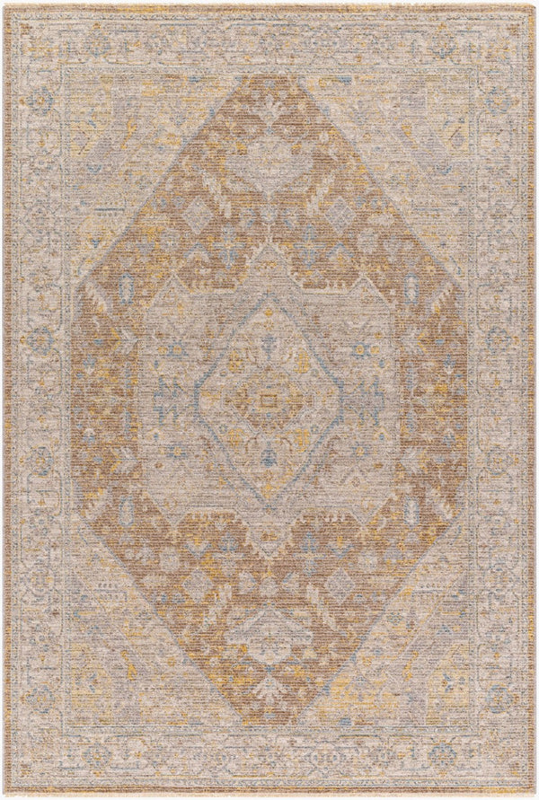 Livabliss Avant Garde Traditional Fringe Accent Rug Turkish Woven Polyester for Entryways Taupe, Medium G 6'7" x 6'7" AVT2358-67RD