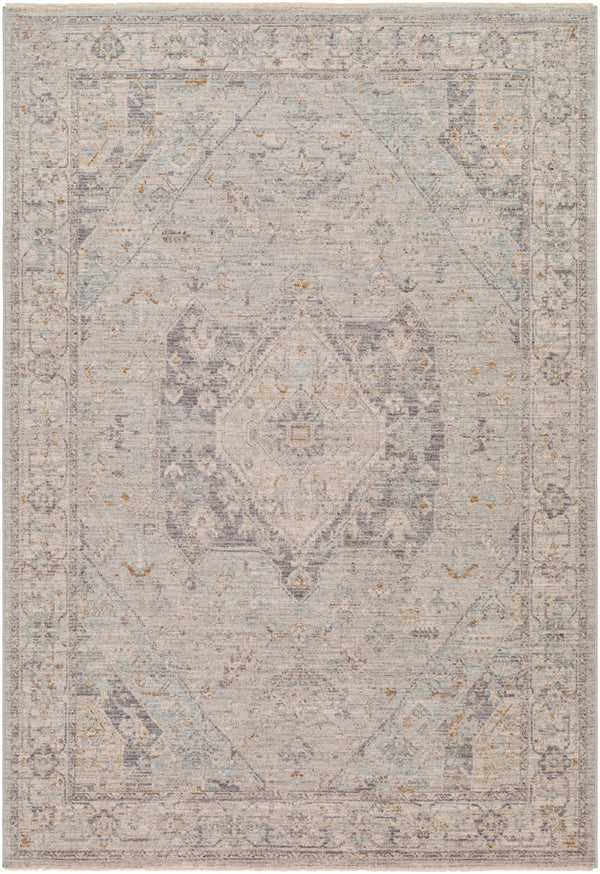 Avant Garde AVT-2359 9' x 12'2" Machine Woven Rug AVT2359-9122  Medium Gray, Charcoal, Deep Teal, Dusty Sage Surya
