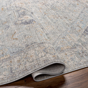 Avant Garde AVT-2359 9' x 12'2" Machine Woven Rug AVT2359-9122  Medium Gray, Charcoal, Deep Teal, Dusty Sage Surya