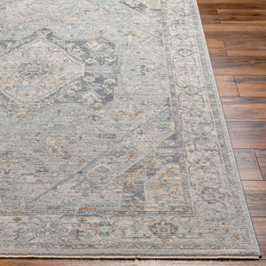 Avant Garde AVT-2359 9' x 12'2" Machine Woven Rug AVT2359-9122  Medium Gray, Charcoal, Deep Teal, Dusty Sage Surya