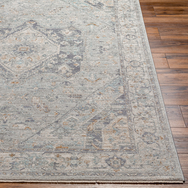Avant Garde AVT-2359 9' x 12'2" Machine Woven Rug AVT2359-9122  Medium Gray, Charcoal, Deep Teal, Dusty Sage Surya