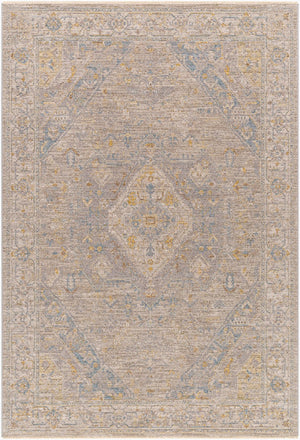 Livabliss Avant Garde Traditional Fringe Polyester Area Rug for Entryways and Hallway Accents Taupe, Medium G 7'10" x 7'10" AVT2360-710RD