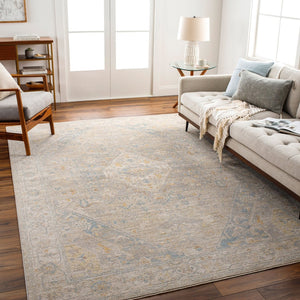Livabliss Avant Garde Traditional Fringe Polyester Area Rug for Entryways and Hallway Accents Taupe, Medium G 7'10" x 7'10" AVT2360-710RD