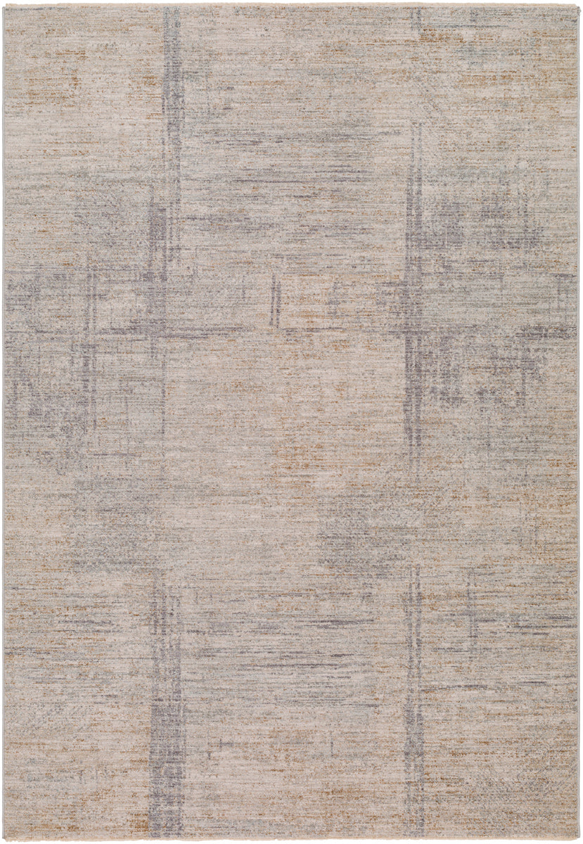 Avant Garde AVT-2361 9' x 12'2" Machine Woven Rug AVT2361-9122  Charcoal, Dusty Sage, Medium Gray, Deep Teal Surya