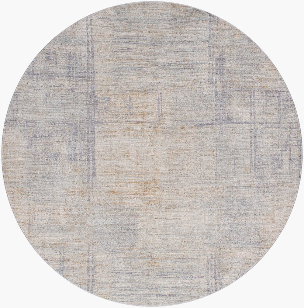Livabliss Avant Garde Machine Woven Polyester Area Rug with Fringe for Large Living Spaces Charcoal, Dusty 7'10" x 7'10" AVT2361-710RD