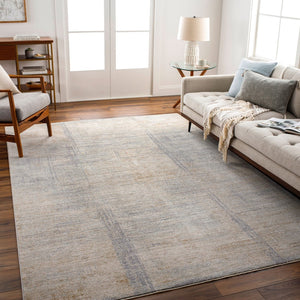 Livabliss Avant Garde Machine Woven Polyester Area Rug with Fringe for Large Living Spaces Charcoal, Dusty 7'10" x 7'10" AVT2361-710RD