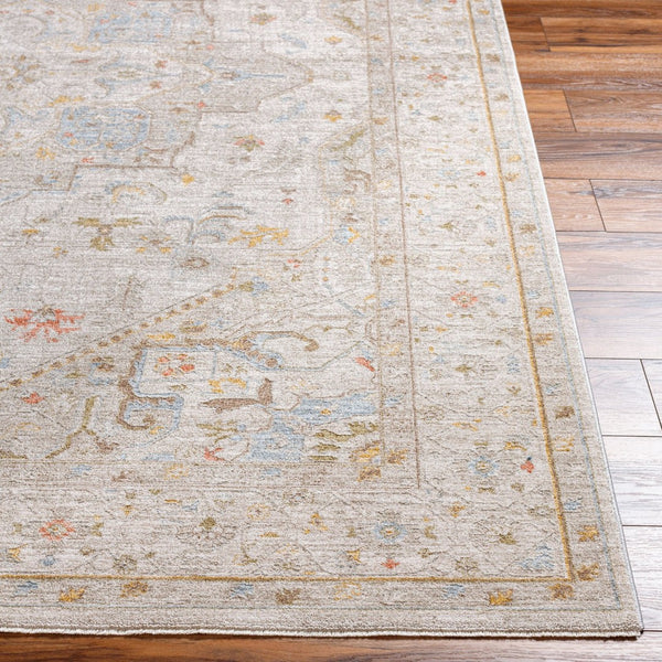 Livabliss Avant Garde Traditional Medallion Polyester Area Rug with Fringe for Large Living Rooms Taupe, Dark Bro 5' x 7'5" AVT2362-575