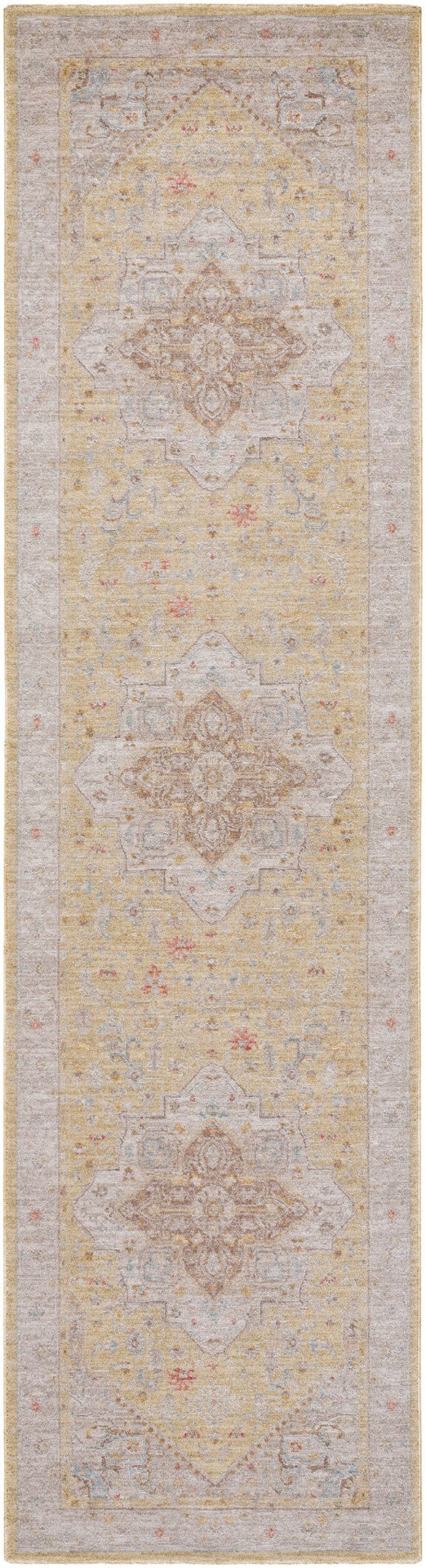 Livabliss Avant Garde Fringe Border Traditional Polyester Area Rug for Large Formal Living Spaces Light Olive, Ta 2'7" x 7'3" AVT2363-2773