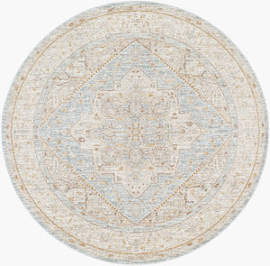 Livabliss Avant Garde Traditional Fringe Area Rug Polyester Woven Formal Living Room Accent Taupe, Medium G 7'10" x 7'10" AVT2365-710RD