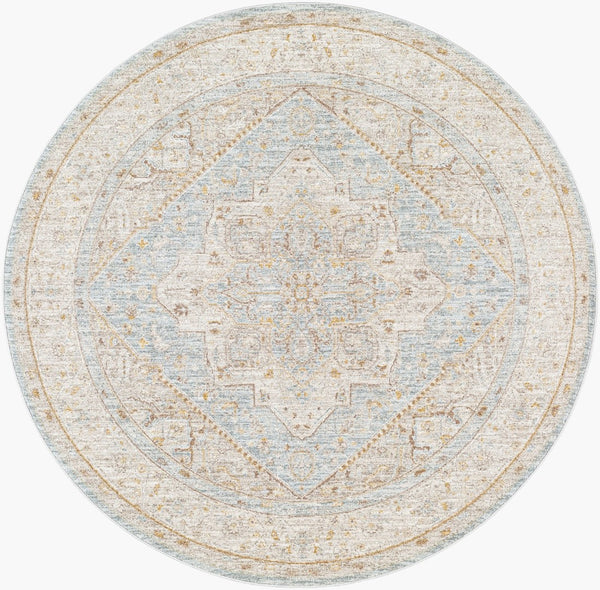 Livabliss Avant Garde Traditional Fringe Area Rug Polyester Woven Formal Living Room Accent Taupe, Medium G 7'10" x 7'10" AVT2365-710RD