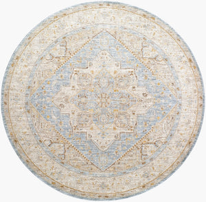 Livabliss Avant Garde Traditional Fringe Area Rug Polyester Woven Formal Living Room Accent Taupe, Medium G 6'7" x 6'7" AVT2365-67RD