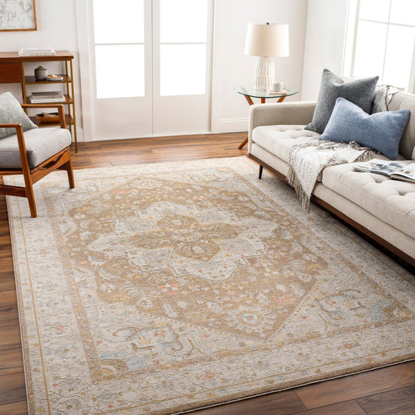 Livabliss Avant Garde Traditional Area Rug with Fringe Turkish Woven Polyester Living Room Anchor Dark Brown, Tau 12' x 15' AVT2366-1215