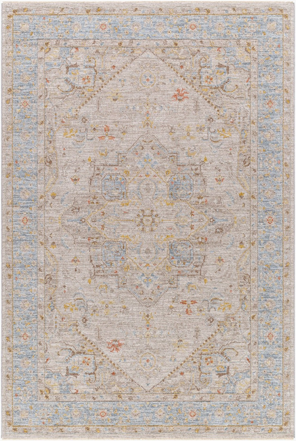 Livabliss Avant Garde Traditional Fringe Area Rug Turkish Woven Polyester for Large Living Rooms Taupe, Dark Bro 2' x 2'11" AVT2367-23