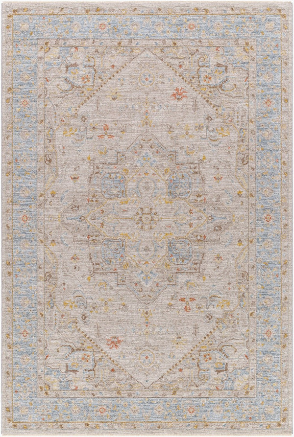 Livabliss Avant Garde Traditional Fringe Area Rug Turkish Woven Polyester for Large Living Rooms Taupe, Dark Bro 2' x 2'11" AVT2367-23