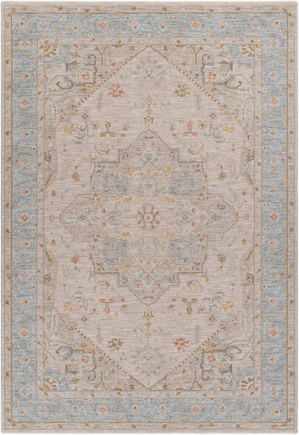 Livabliss Avant Garde Traditional Fringe Area Rug Turkish Woven Polyester for Large Living Rooms Taupe, Dark Bro 6'7" x 9'6" AVT2367-6796
