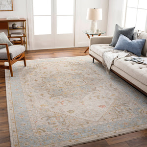 Livabliss Avant Garde Traditional Fringe Area Rug Turkish Woven Polyester for Large Living Rooms Taupe, Dark Bro 6'7" x 9'6" AVT2367-6796