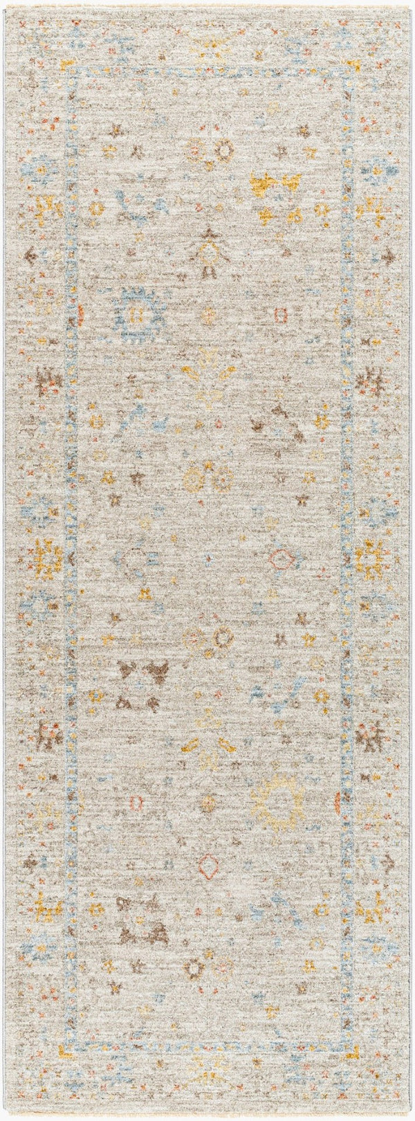Livabliss Avant Garde Traditional Polyester Area Rug with Fringe Detail for Large Living Spaces Taupe, Medium G 2'8" x 7'3" AVT2368-2773