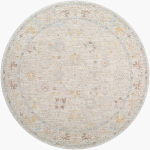 Livabliss Avant Garde Traditional Polyester Area Rug with Fringe Detail for Large Living Spaces Taupe, Medium G 5'3" x 5'3" AVT2368-53RD