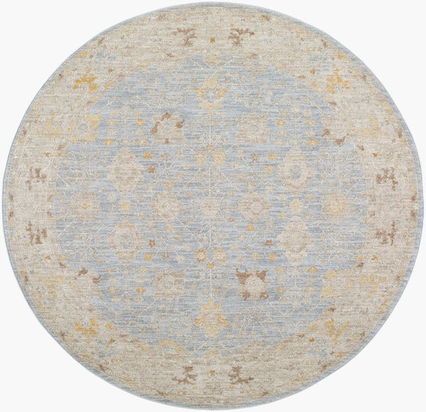 Livabliss Avant Garde Polyester Area Rug with Fringe Formal Traditional Pattern for Large Rooms Taupe, Medium G 7'10" x 7'10" AVT2369-710RD