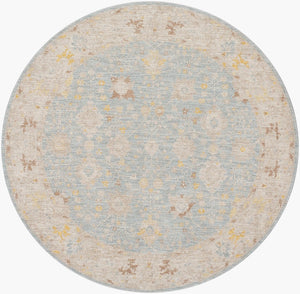 Livabliss Avant Garde Polyester Area Rug with Fringe Formal Traditional Pattern for Large Rooms Taupe, Medium G 6'7" x 6'7" AVT2369-67RD