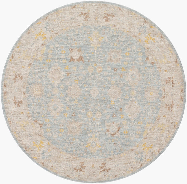 Livabliss Avant Garde Polyester Area Rug with Fringe Formal Traditional Pattern for Large Rooms Taupe, Medium G 6'7" x 6'7" AVT2369-67RD