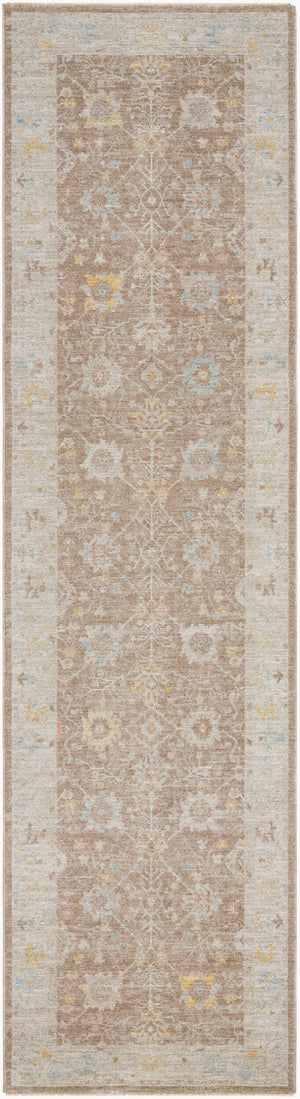Livabliss Avant Garde Fringe Border Polyester Area Rug Traditional Woven Dining Living Room Dark Brown, Tau 2'7" x 10' AVT2370-2710