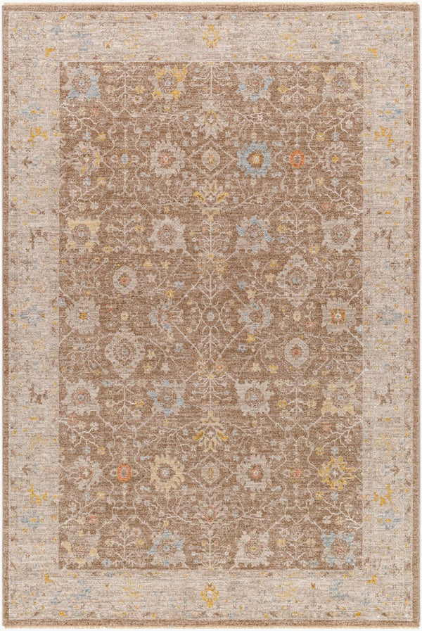 Livabliss Avant Garde Fringe Border Polyester Area Rug Traditional Woven Dining Living Room Dark Brown, Tau 12' x 15' AVT2370-1215
