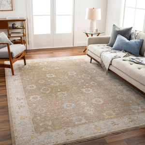 Livabliss Avant Garde Fringe Border Polyester Area Rug Traditional Woven Dining Living Room Dark Brown, Tau 12' x 15' AVT2370-1215