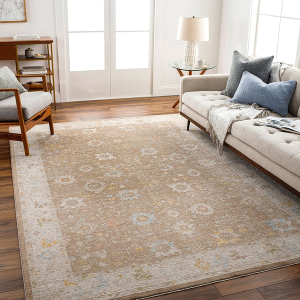 Livabliss Avant Garde Fringe Border Polyester Area Rug Traditional Woven Dining Living Room Dark Brown, Tau 12' x 15' AVT2370-1215