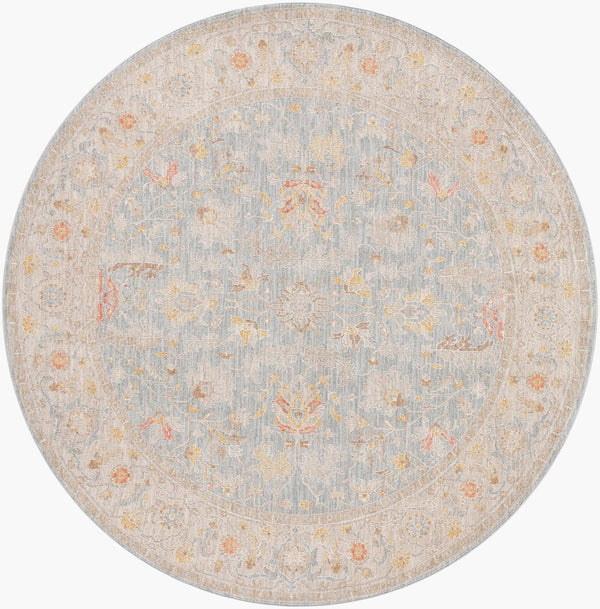 Livabliss Avant Garde Traditional Polyester Area Rug with Fringe Border for Large Living Spaces Taupe, Medium G 6'7" x 6'7" AVT2371-67RD