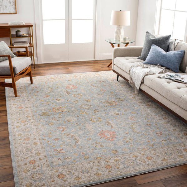 Livabliss Avant Garde Traditional Polyester Area Rug with Fringe Border for Large Living Spaces Taupe, Medium G 6'7" x 9'6" AVT2371-6796