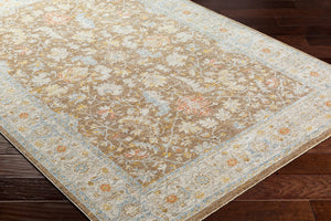 Livabliss Avant Garde Square Area Rug Turkish Woven Polyester with Fringe Traditional Living Room Dark Brown, Amb 7'10" x 7'10" AVT2372-710RD