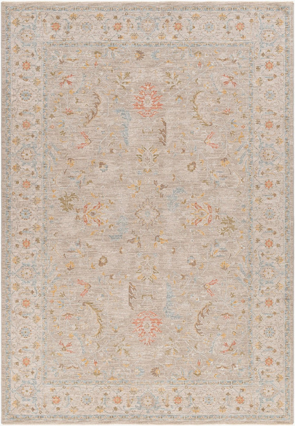 Livabliss Avant Garde Traditional Fringe Area Rug Polyester Machine Woven for Living Dining Rooms Taupe, Medium G 6'7" x 9'6" AVT2373-6796