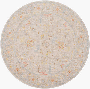 Livabliss Avant Garde Traditional Fringe Area Rug Polyester Machine Woven for Living Dining Rooms Taupe, Medium G 6'7" x 6'7" AVT2373-67RD