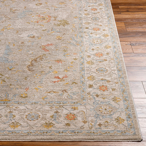 Livabliss Avant Garde Traditional Fringe Area Rug Polyester Machine Woven for Living Dining Rooms Taupe, Medium G 6'7" x 6'7" AVT2373-67RD