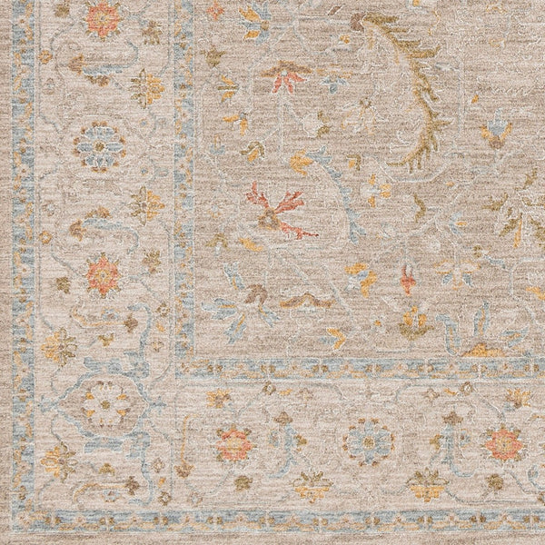 Livabliss Avant Garde Traditional Fringe Area Rug Polyester Machine Woven for Living Dining Rooms Taupe, Medium G 6'7" x 6'7" AVT2373-67RD
