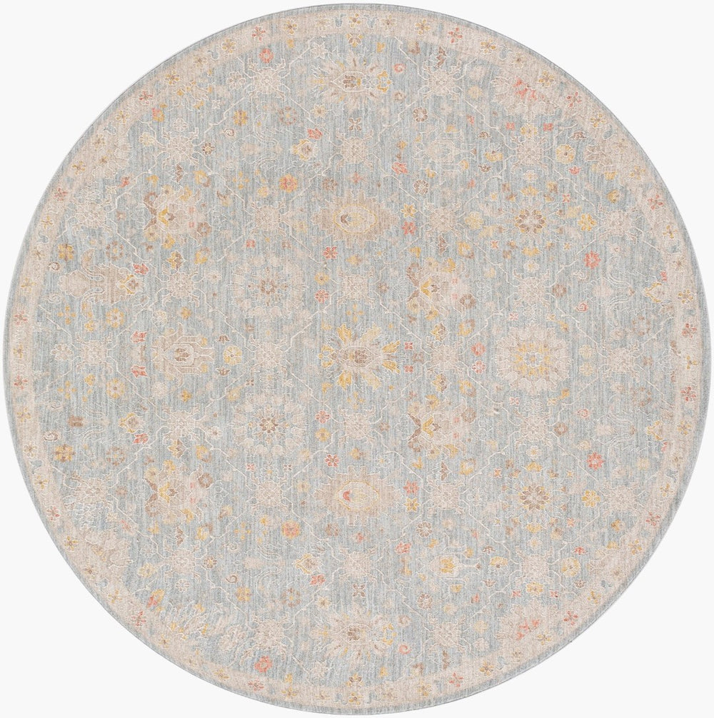 Livabliss Avant Garde Traditional Medallion Polyester Area Rug Woven in Turkey for Formal Living Taupe, Medium G 5'3" x 5'3" AVT2375-53RD