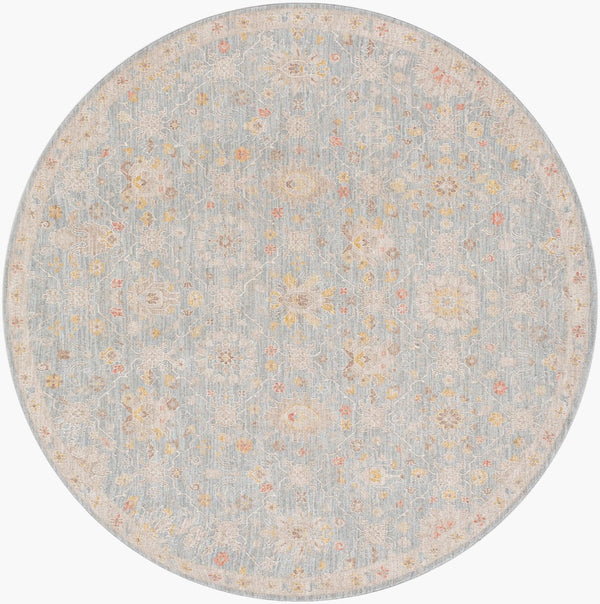 Livabliss Avant Garde Traditional Medallion Polyester Area Rug Woven in Turkey for Formal Living Taupe, Medium G 5'3" x 5'3" AVT2375-53RD