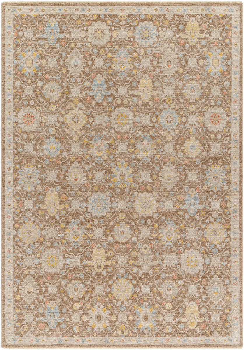 Avant Garde AVT-2376 9' x 12'2" Machine Woven Rug AVT2376-9122  Dark Brown, Taupe, Medium Gray, Light Olive Surya